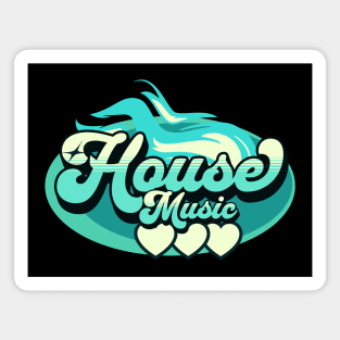 HOUSE MUSIC  - House Music Heat (aqua blue/light mint) Magnet